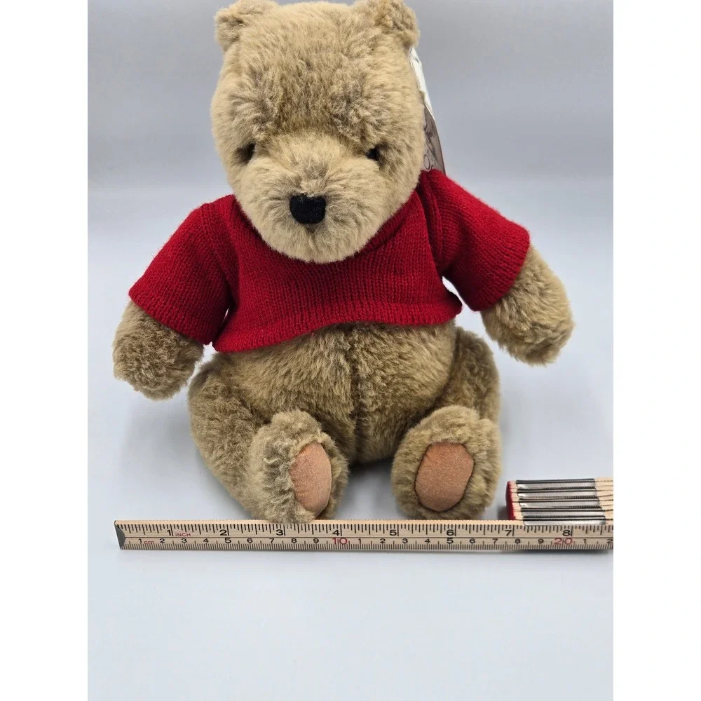 Disney Classic Pooh Gund Plush Teddy Bear Red Sweater Tan Stuffed Animal NEW